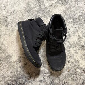 Dr. Martens Maelly Black Canvas High Top Lace‎ Up Boots Kids 5 UK 7 US L 38 EU